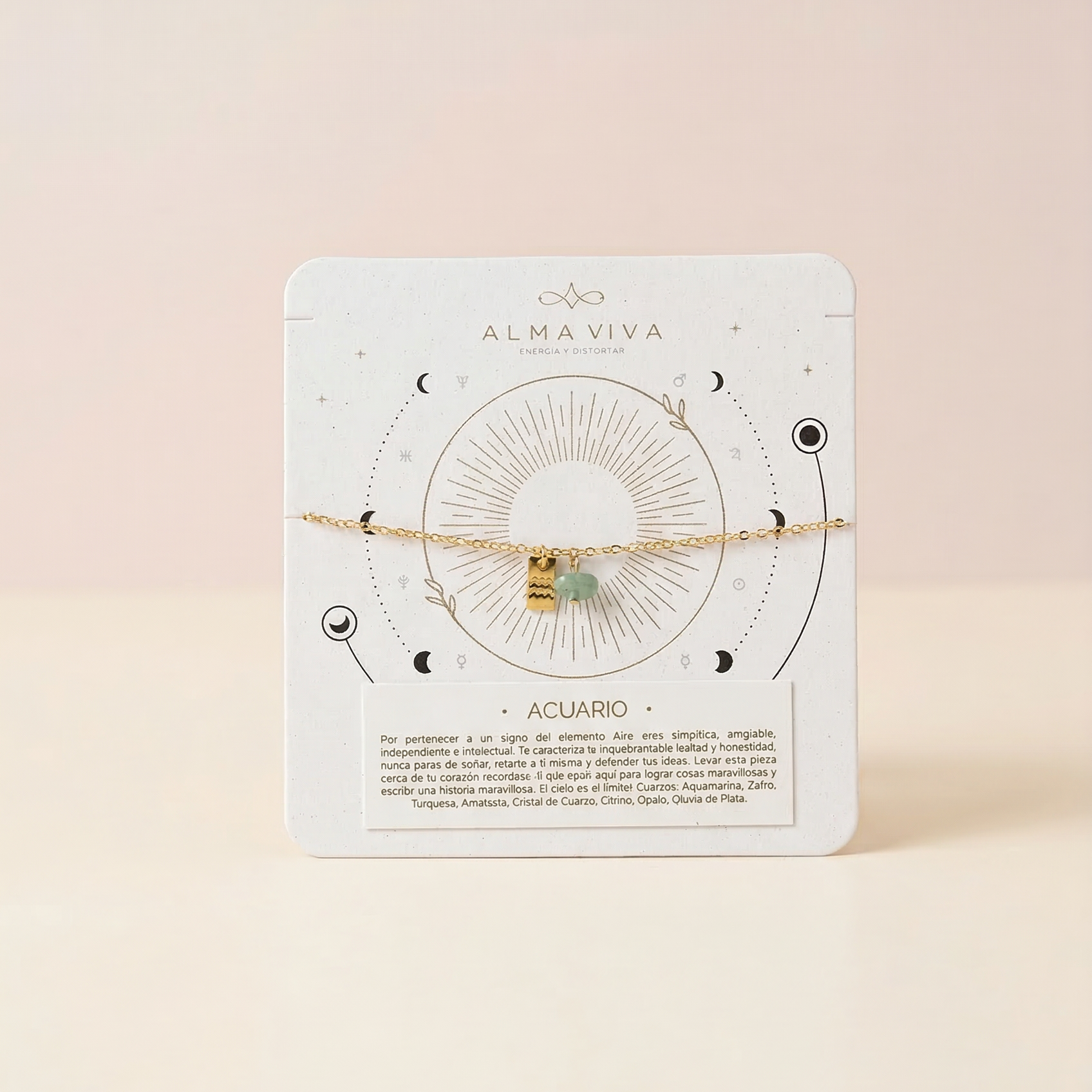 Brazalete Zodiacal con Cuarzo - Piscis