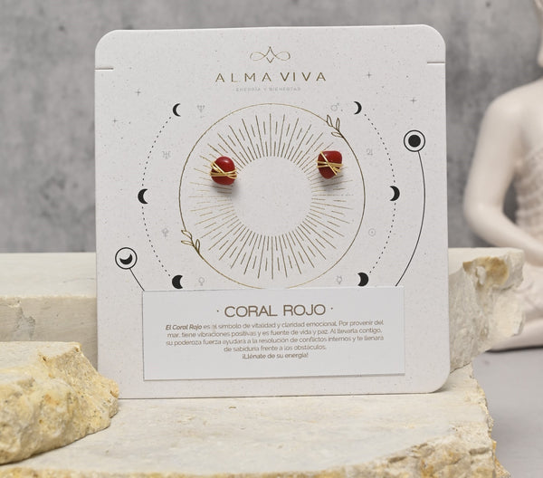 Coral Rojo - Zarcillos Enmarañados