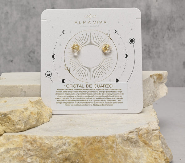 Cuarzo Cristal - Zarcillos Enmarañados