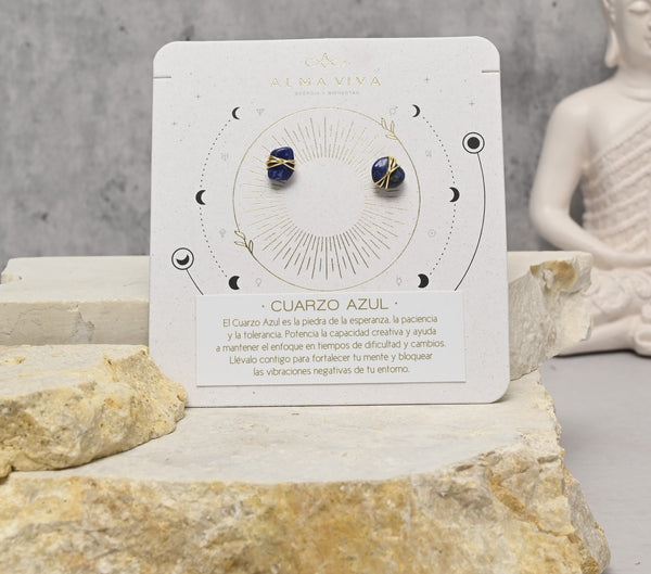 Cuarzo Azul - Zarcillos Enmarañados