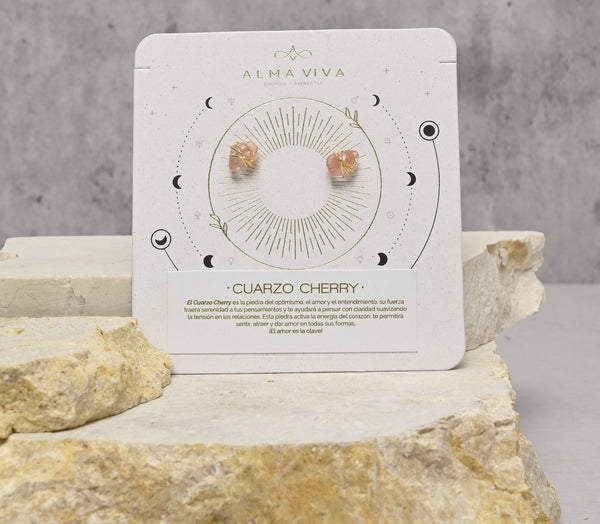 Cuarzo Cherry - Zarcillos Enmarañados