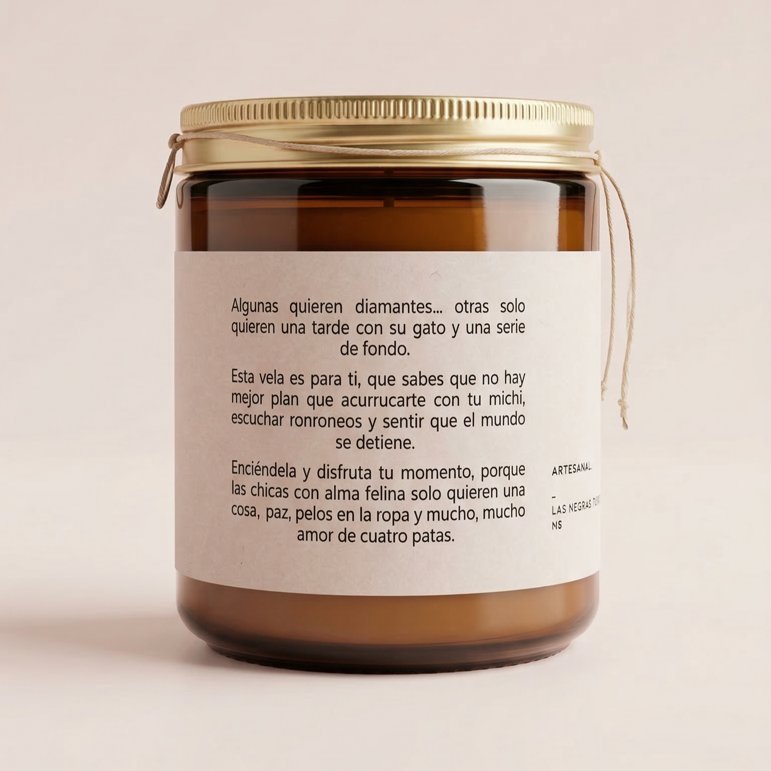 Vela Aromática Que mi michi este conmigo Siempre