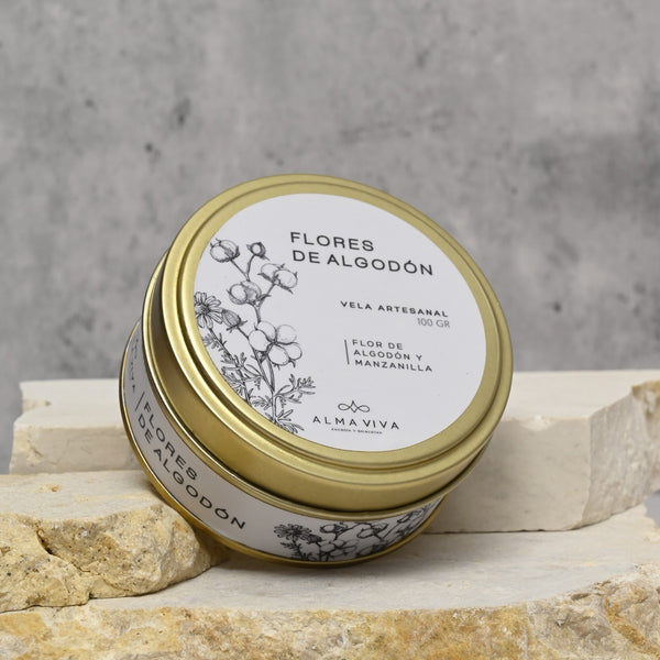 Vela Flores de Algodón