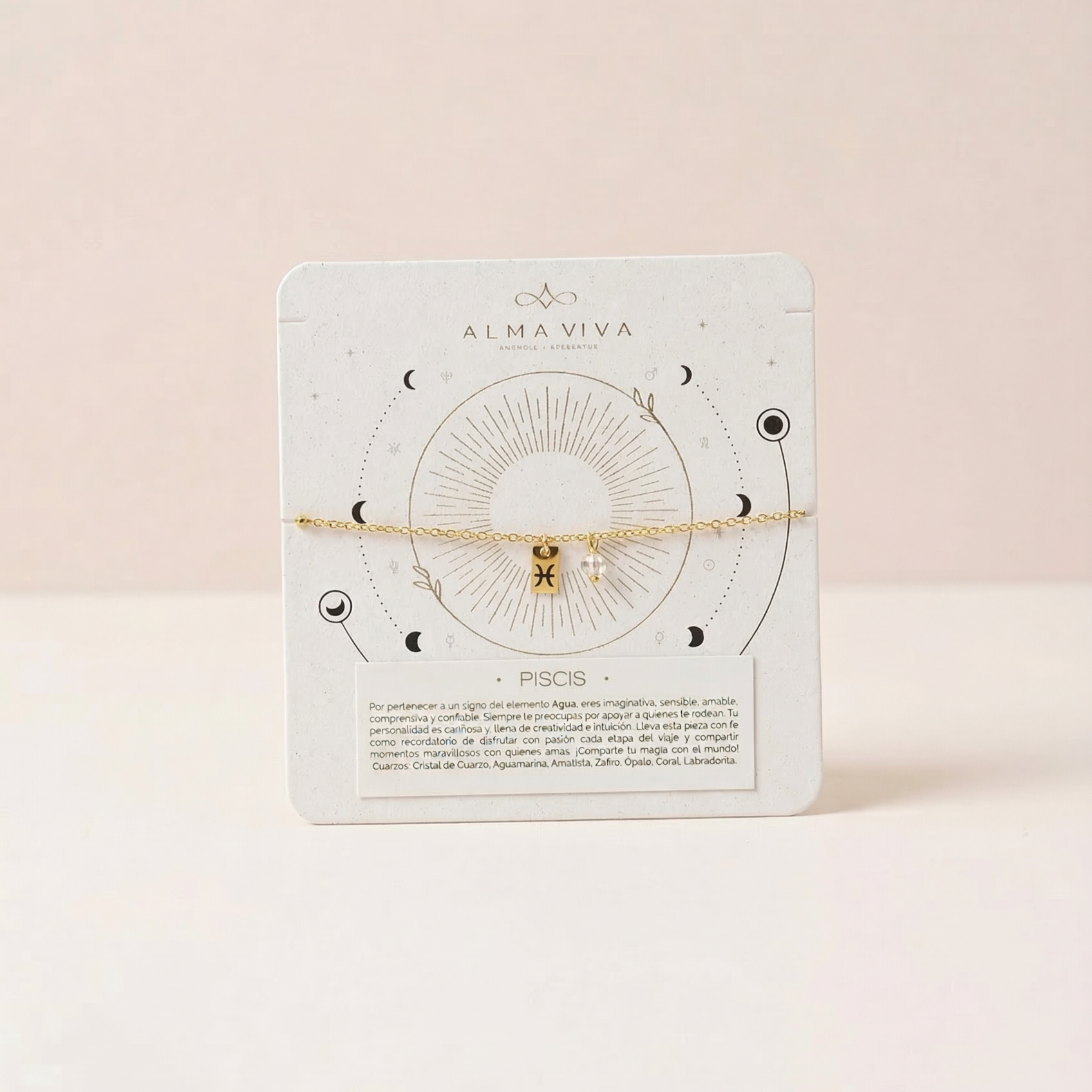 Brazalete Zodiacal con Cuarzo - Piscis