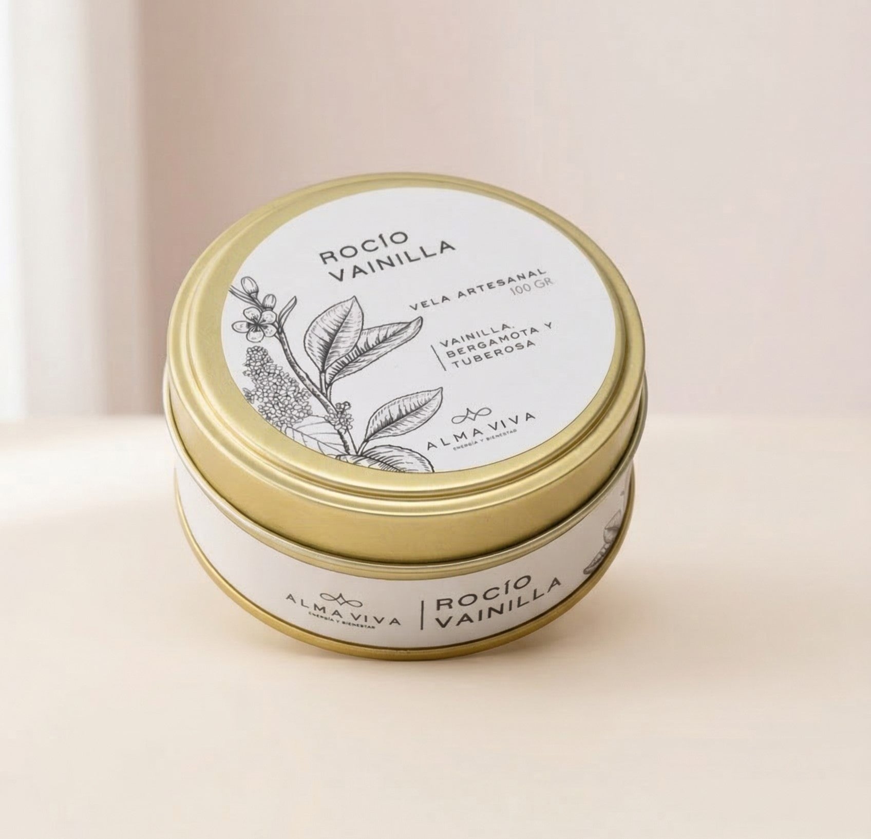 Vela Botanica Rocio Vainilla